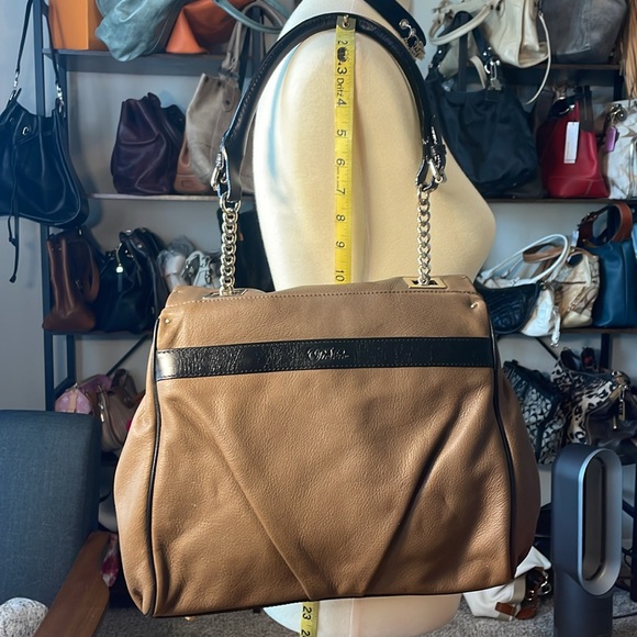 Tre Vero two tone leather handbag with dust bag - Picture 5 of 16